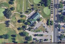 Aerial view of the Columbia Gold Course maintenance shed