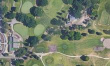 An aerial view of the Francis Golf Course maintenance shed